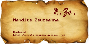 Mandits Zsuzsanna névjegykártya